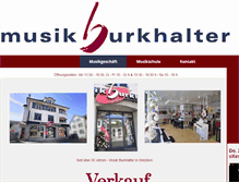 Tablet Screenshot of musikburkhalter.ch